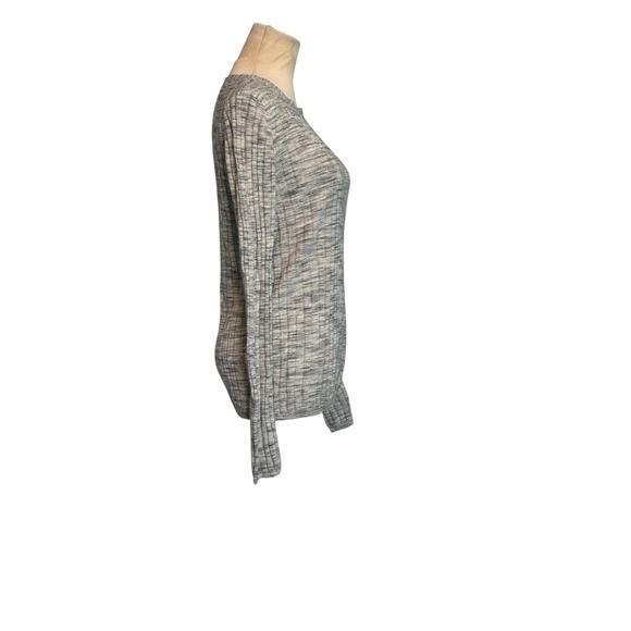 Banana Republic gray merino wool long sleeves ribbed knit top size M - Picture 9 of 13